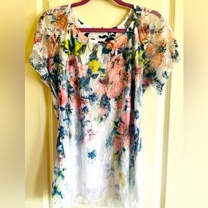 👚Brittany Black Summer Floral Lace Short Sleeve Top